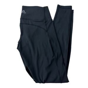 Adidas Womens High Rise Full Length Athletic Activewear Sport Black Leggings XS